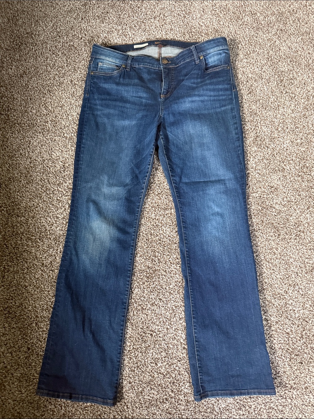 Women's Flare Jeans in Dark Blue - Baby Bootcut
